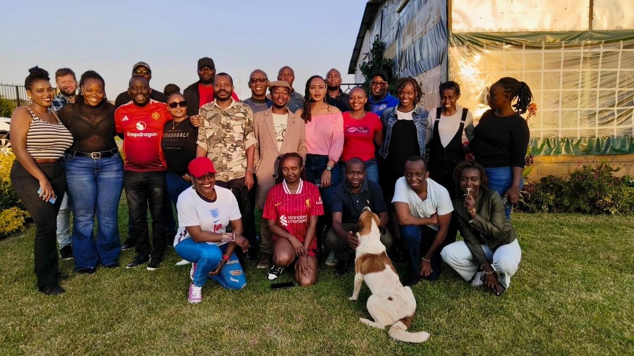 Sribes pose for a photo in Ngong.